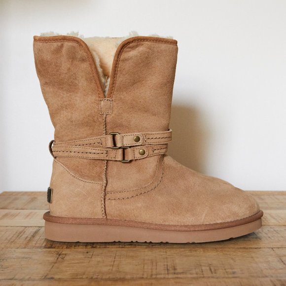UGG Shoes - RARE Women's Classic Ugg Fashion Boots | Chestnut Brown w/ Double Straps NWOT